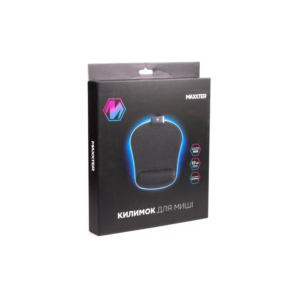 Килимок для мишки Maxxter MMP-LEDPAD-BK RGB Black (MMP-LEDPAD-BK) - зображення 4