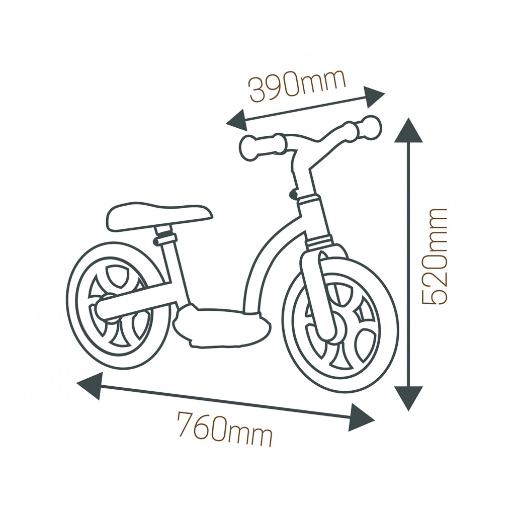 Біговел Smoby Toys Комфорт з підніжкою Сірий (770126) - зображення 6