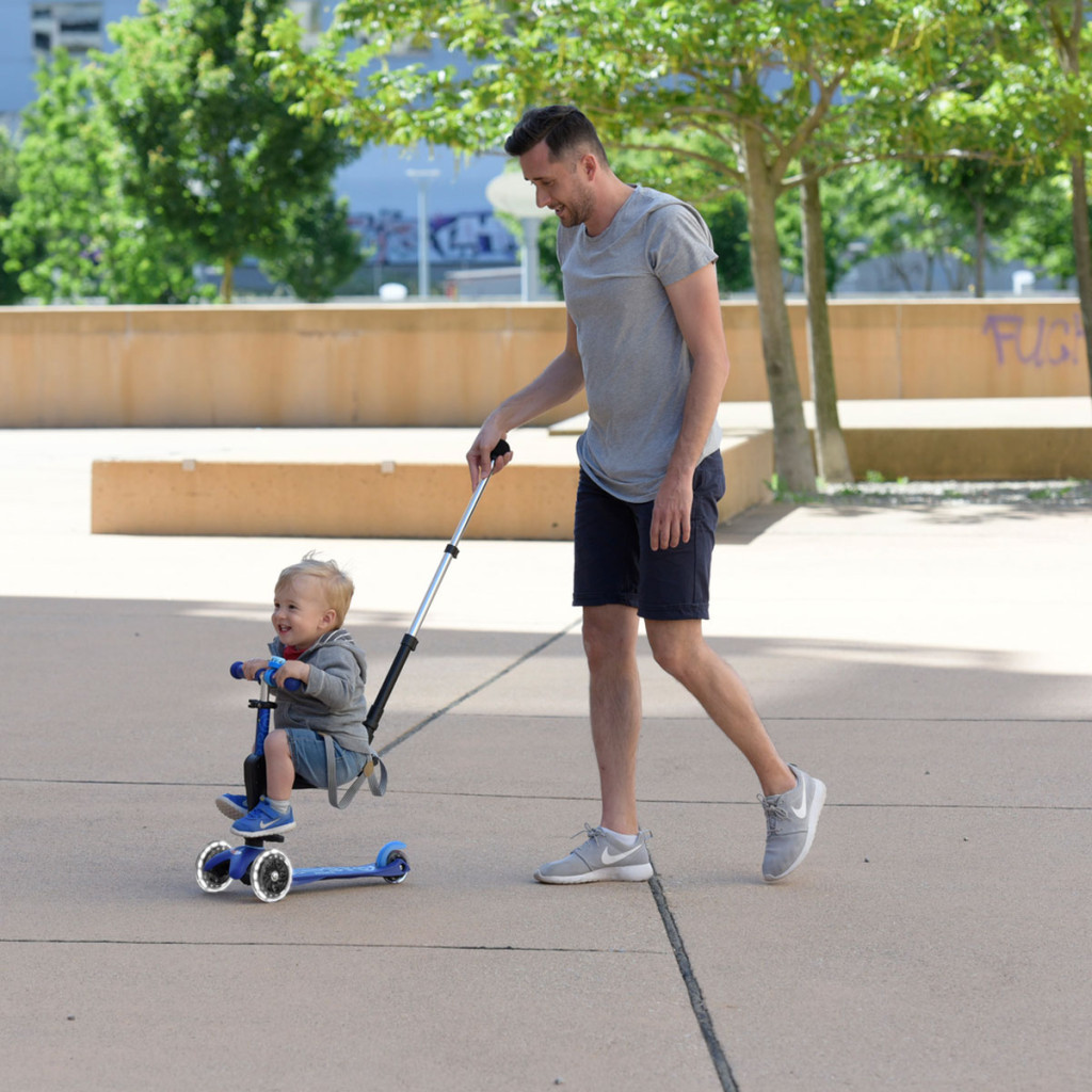 Самокат Micro Mini 3in1 Deluxe Plus LED Blue (MMD145) - зображення 2