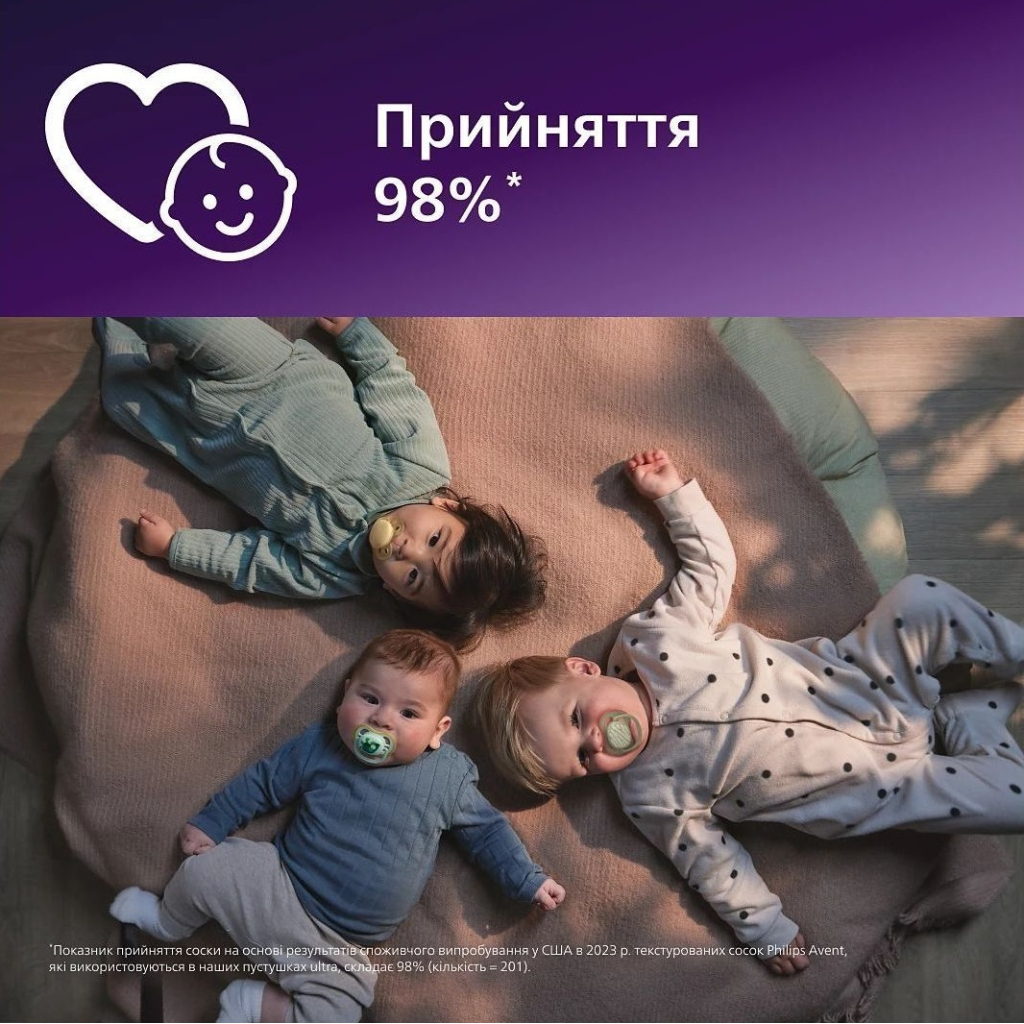 Пустушка Philips AVENT Ultra Soft 0-6 місяців 2 шт (SCF091/41) - изображение 6