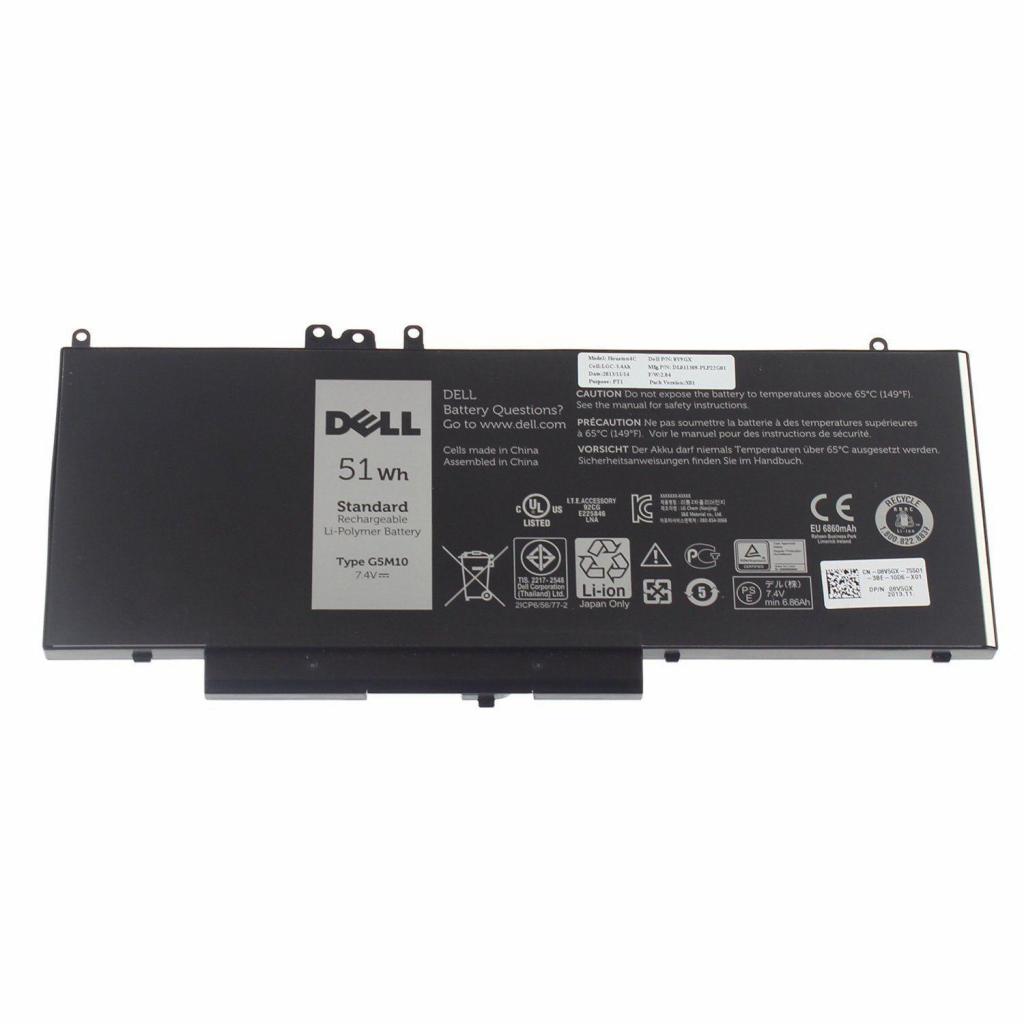 Акумулятор до ноутбука Dell Latitude E5550 G5M10, 6860mAh (51Wh), 6cell, 7.4V (A47175) - зображення 1