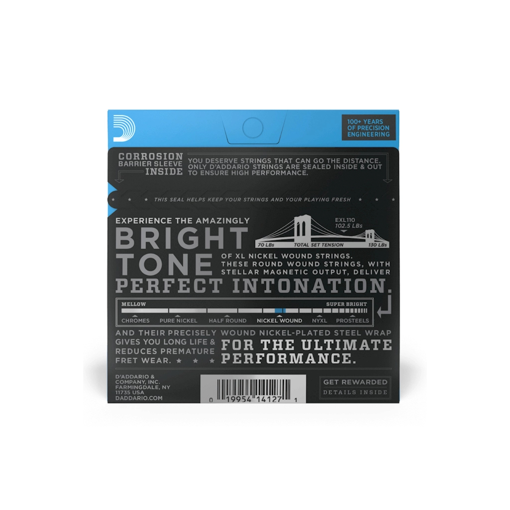 Струни для гітари D'Addario XL Nickel Wound Regular Light (10-46) (EXL110) - зображення 3