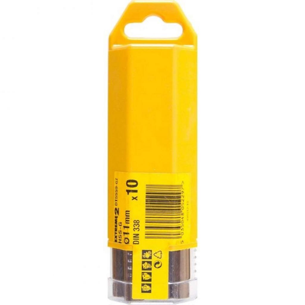 Свердло DeWALT по металу "EXTREME2" HSS-G, 11.0х142х91 мм, 10 шт. (DT5559) - зображення 3