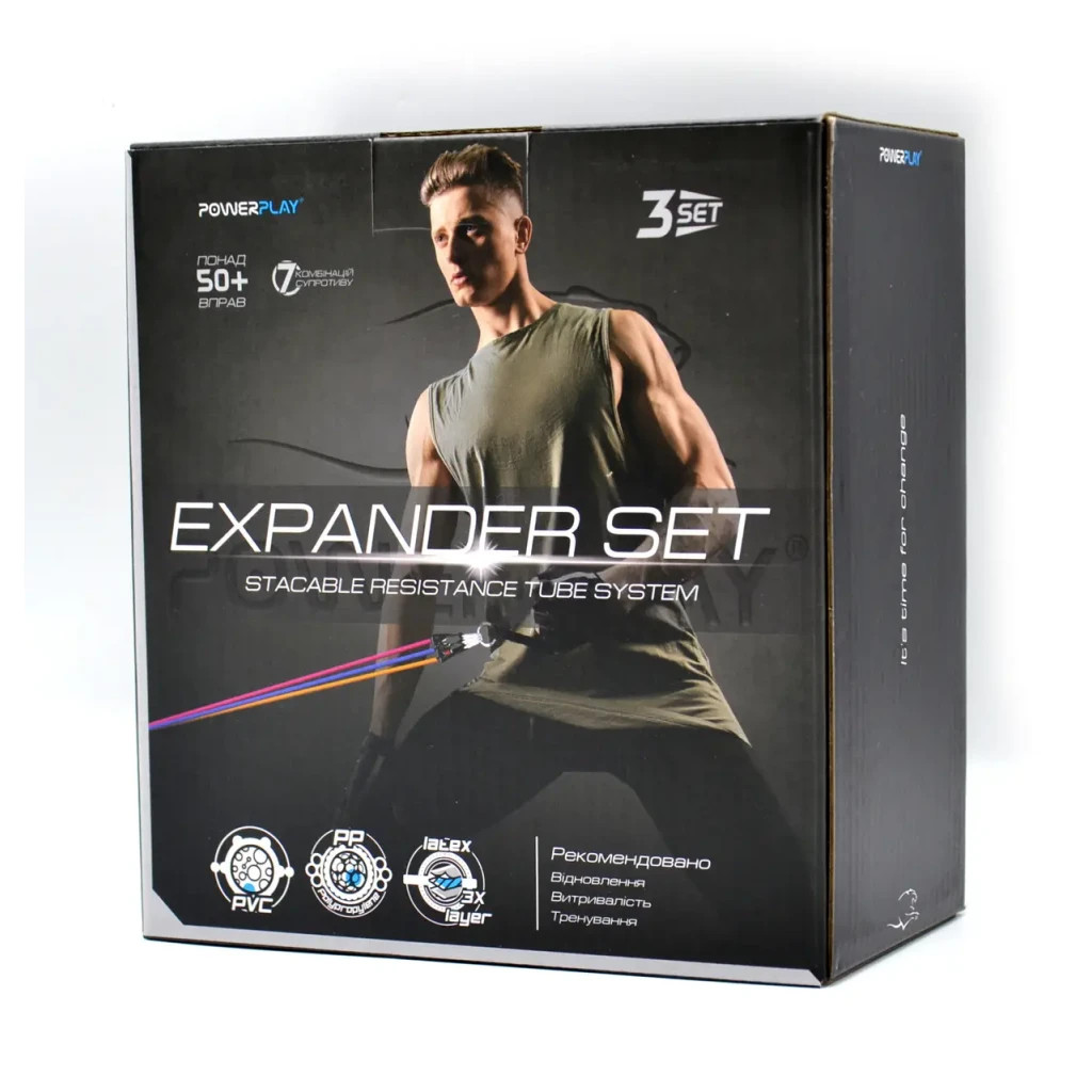 Еспандер PowerPlay PP-4101 Expander Tube Set 3 шт (PP-4101_3set) - зображення 9