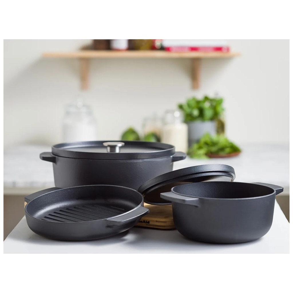 Сковорода KitchenAid Matte Oven-to-table гриль 26 см (CC004600-001) - зображення 6