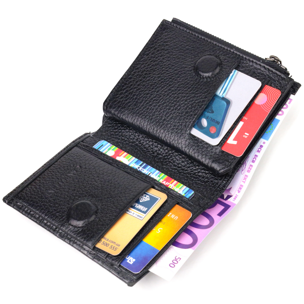 Гаманець Canpellini З натуральної шкіри Чорний (21672) - зображення 6