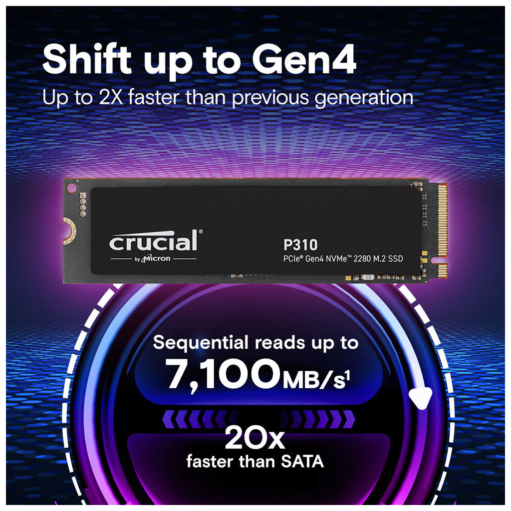 Накопичувач SSD M.2 2280 1TB P310 Micron (CT1000P310SSD8) - зображення 3