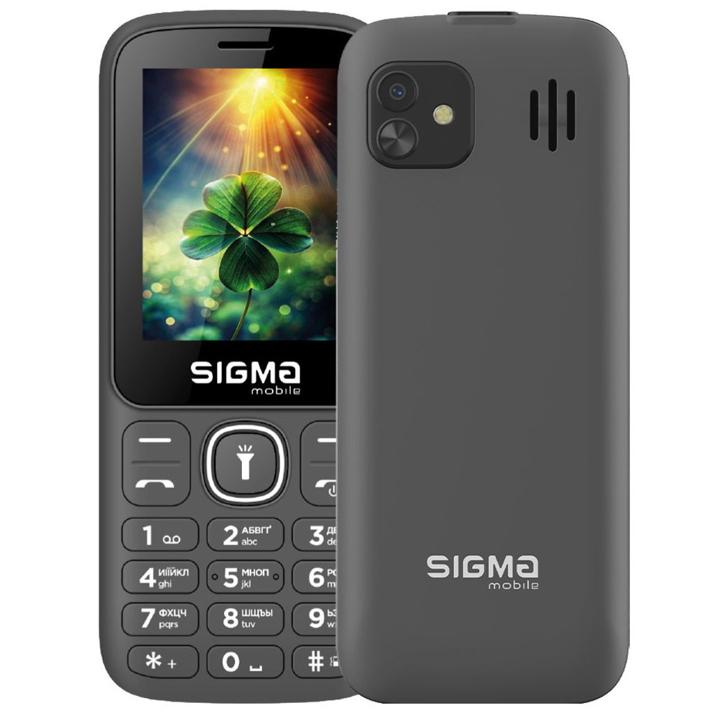Мобільний телефон Sigma X-style 242 LUCKY Grey (4827798792926) - зображення 1