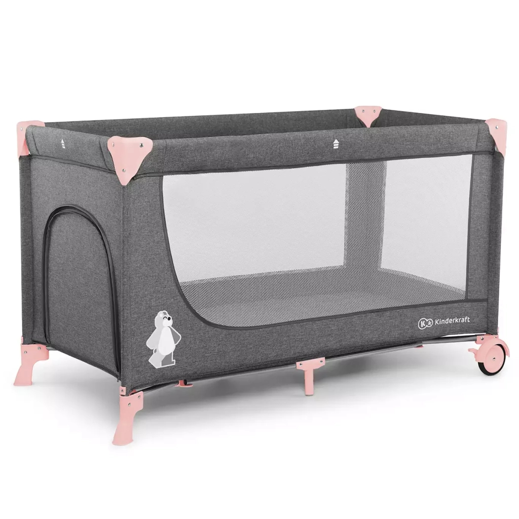 Ліжечко Kinderkraft манеж Joy Pink (5902533911257) - зображення 1