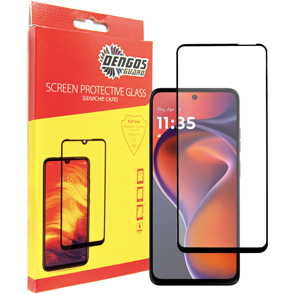 Скло захисне Dengos Full Glue Motorola G15/G15 Power (black) (TGFG-397) - зображення 1