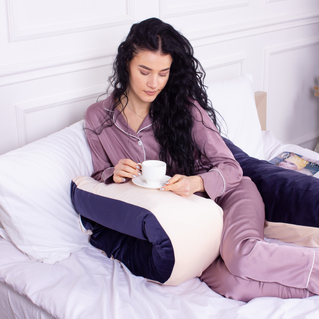 Подушка MirSon для вагітних та відпочинку Velvet Line №8022 U-подібна Ruellia (2200006178545) - изображение 4