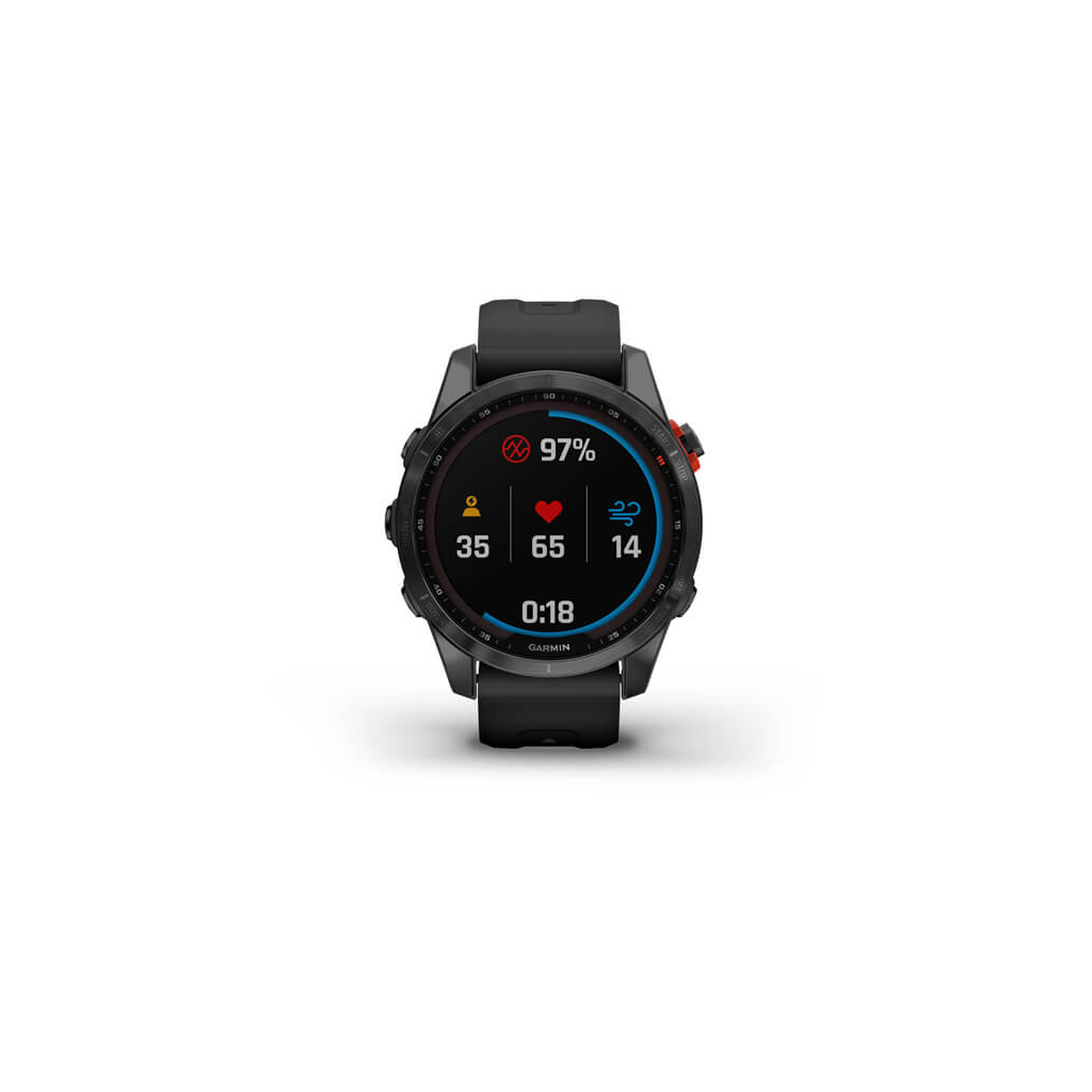 Смарт-годинник Garmin fenix 7S Solar, Slate Gray w/ Black Band, GPS (010-02539-13) - зображення 6