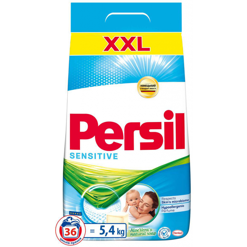 Пральний порошок Persil Sensitive Алое Вера для чутливої шкіри 5.4 кг (9000101522112) - зображення 1