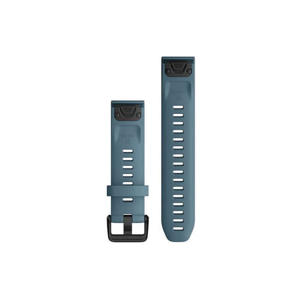 Ремінець до смарт-годинника Garmin fenix 6s 20mm QuickFit Lakeside Blue Silicone (010-12870-00) - зображення 2