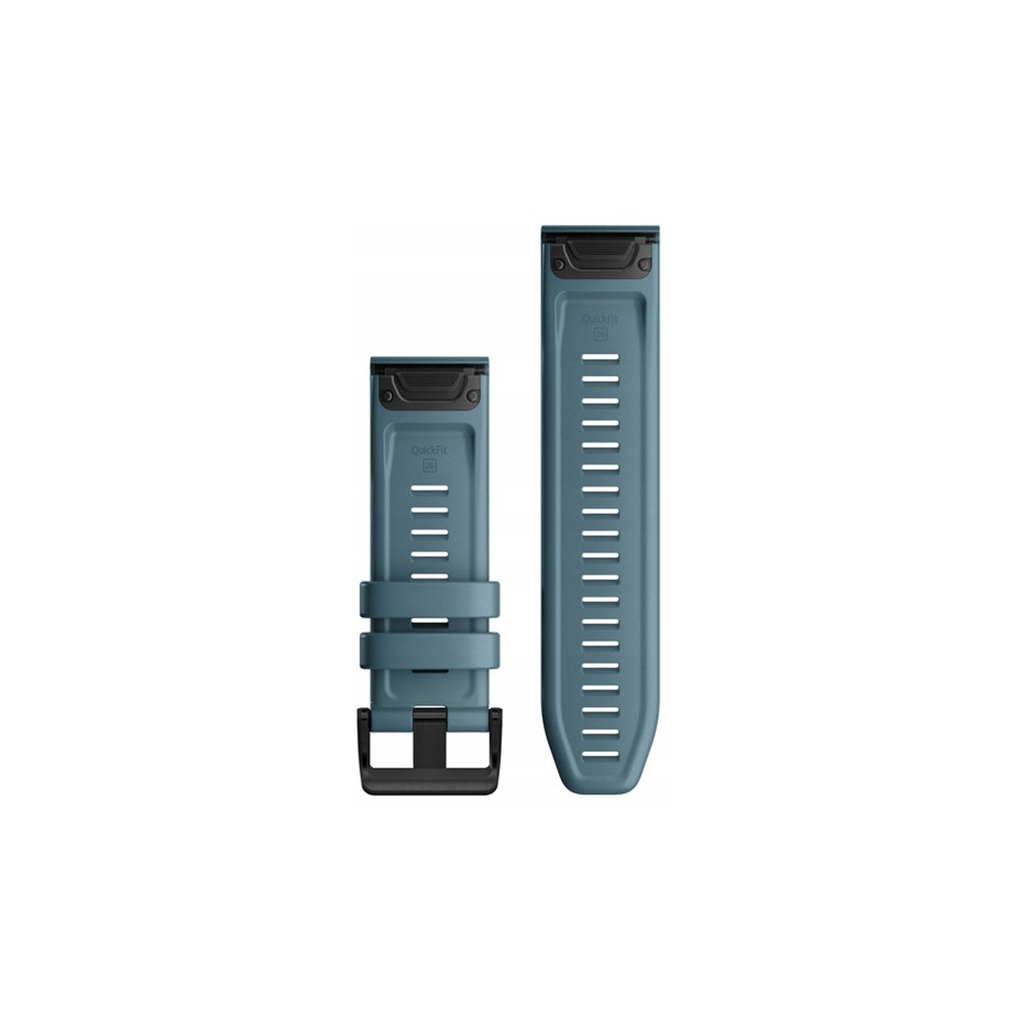 Ремінець до смарт-годинника Garmin fenix 6X 26mm QuickFit Lakeside Blue Silicone (010-12864-03) - зображення 2