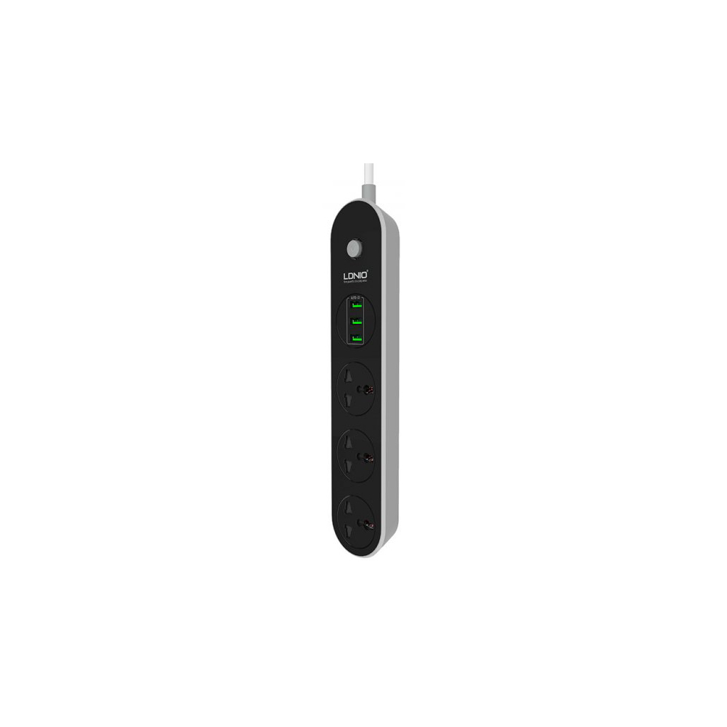Мережевий фільтр живлення LDNIO SC3301, 3 роз+3USB (SC3301) - зображення 2
