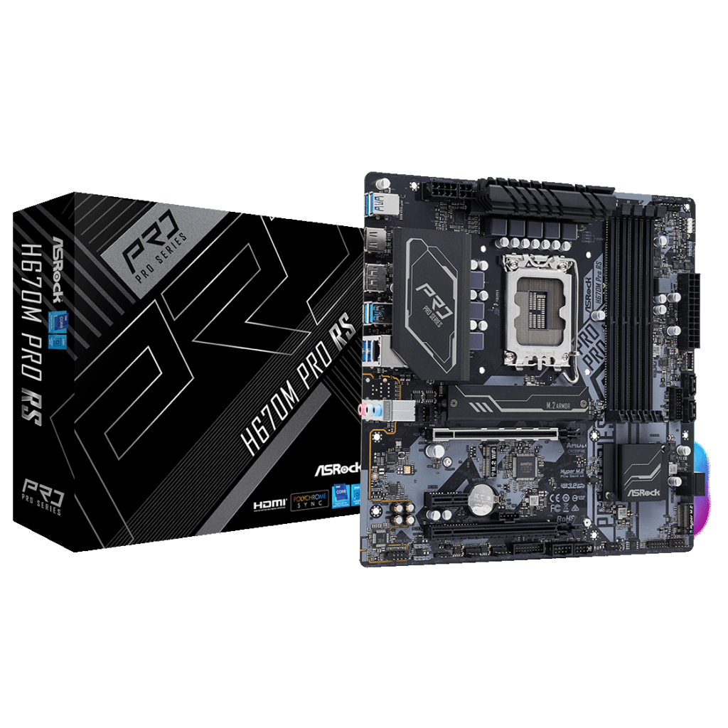 Материнська плата ASRock H670M PRO RS - зображення 1