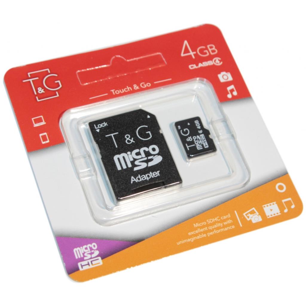 Карта пам'яті T&G 4GB microSDHC class 4 (TG-4GBSDCL4-01) - зображення 1