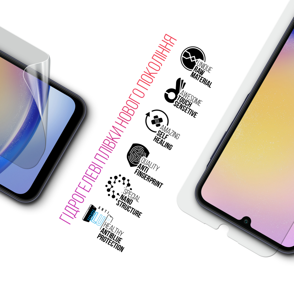 Плівка захисна Armorstandart Kit Clear + Anti-Blue Samsung A25 5G (A256) (ARM80686) - изображение 3