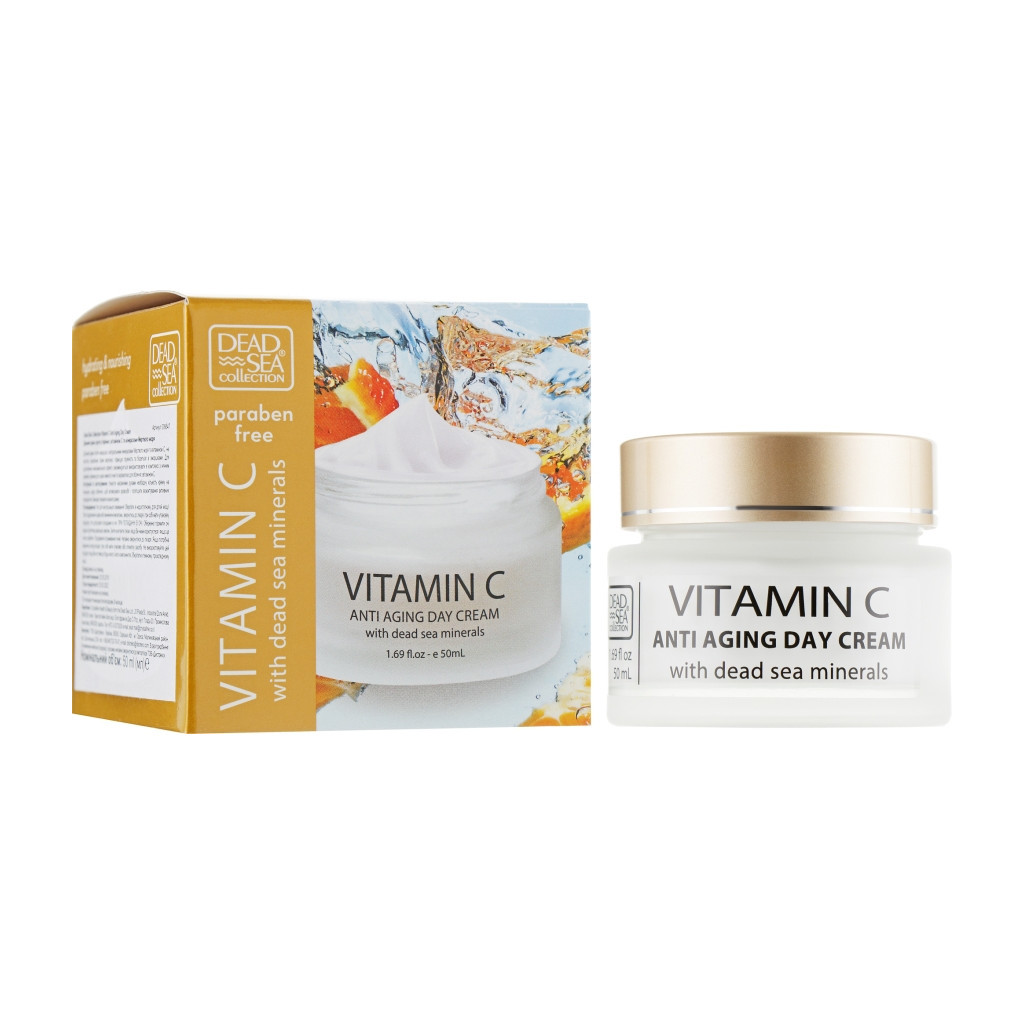 Крем для обличчя Dead Sea Collection Vitamin C Day Cream денний проти зморшок 50 мл (830668009547) - зображення 1