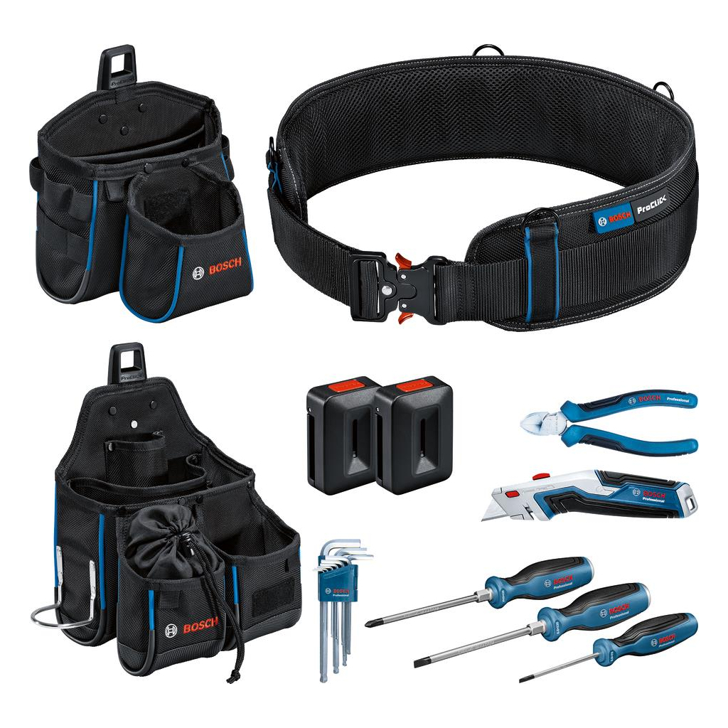 Сумка для інструмента Bosch Professional GWT2, GWT4 + 9 предметів (1.600.A02.H5C) - зображення 1