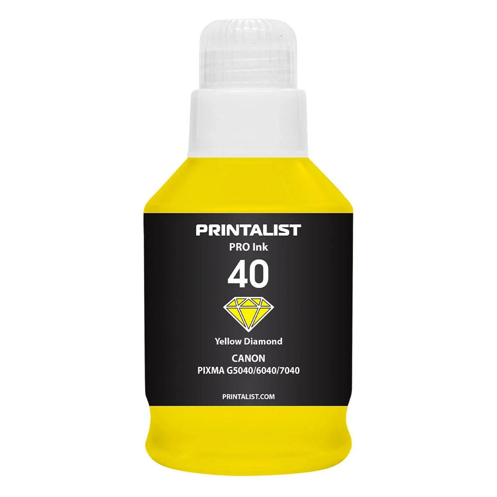 Чорнило Printalist Canon GI-40 для G5040/G6040 190г Yellow (PL40Y) - зображення 1
