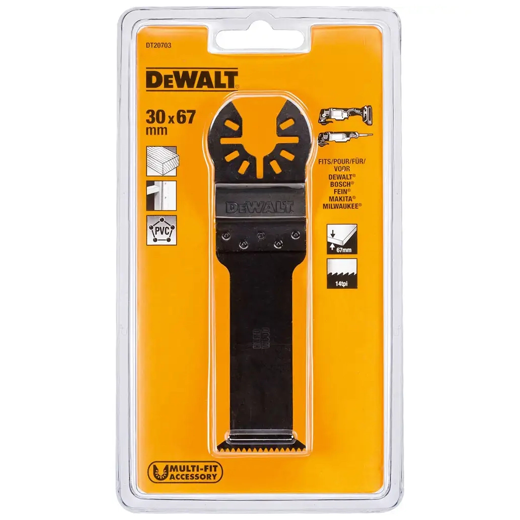 Полотно DeWALT для реноватора, занурювальне для DWE315, DCS355, ширина 30мм, 14 TPI (DT20703) - изображение 3