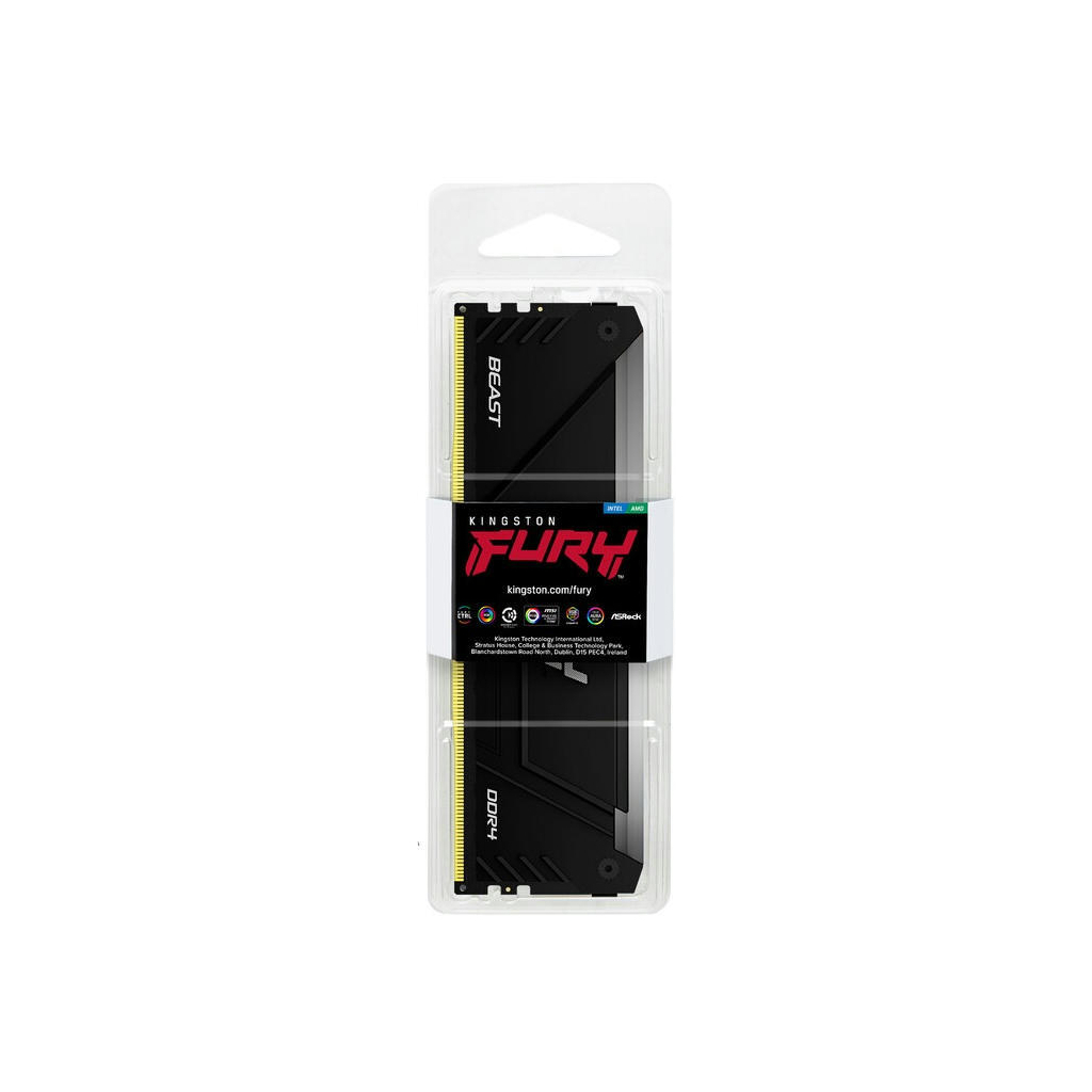 Модуль пам'яті для комп'ютера DDR4 32GB 3600 MHz Fury Beast RGB Kingston Fury (ex.HyperX) (KF436C18BB2A/32) - зображення 5