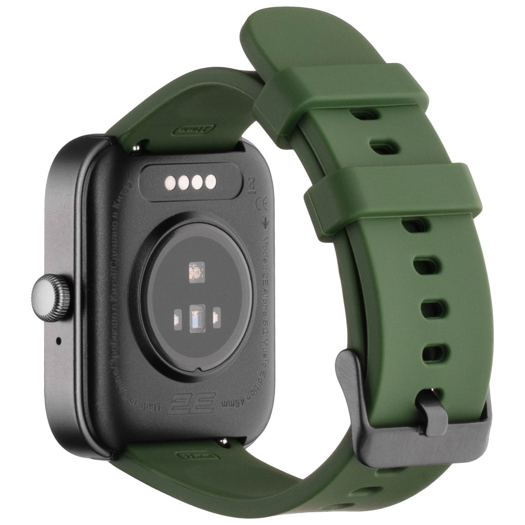 Смарт-годинник 2E Alpha SQ Music Edition 46mm Black-Green (2E-CWW40BKGN) - зображення 4