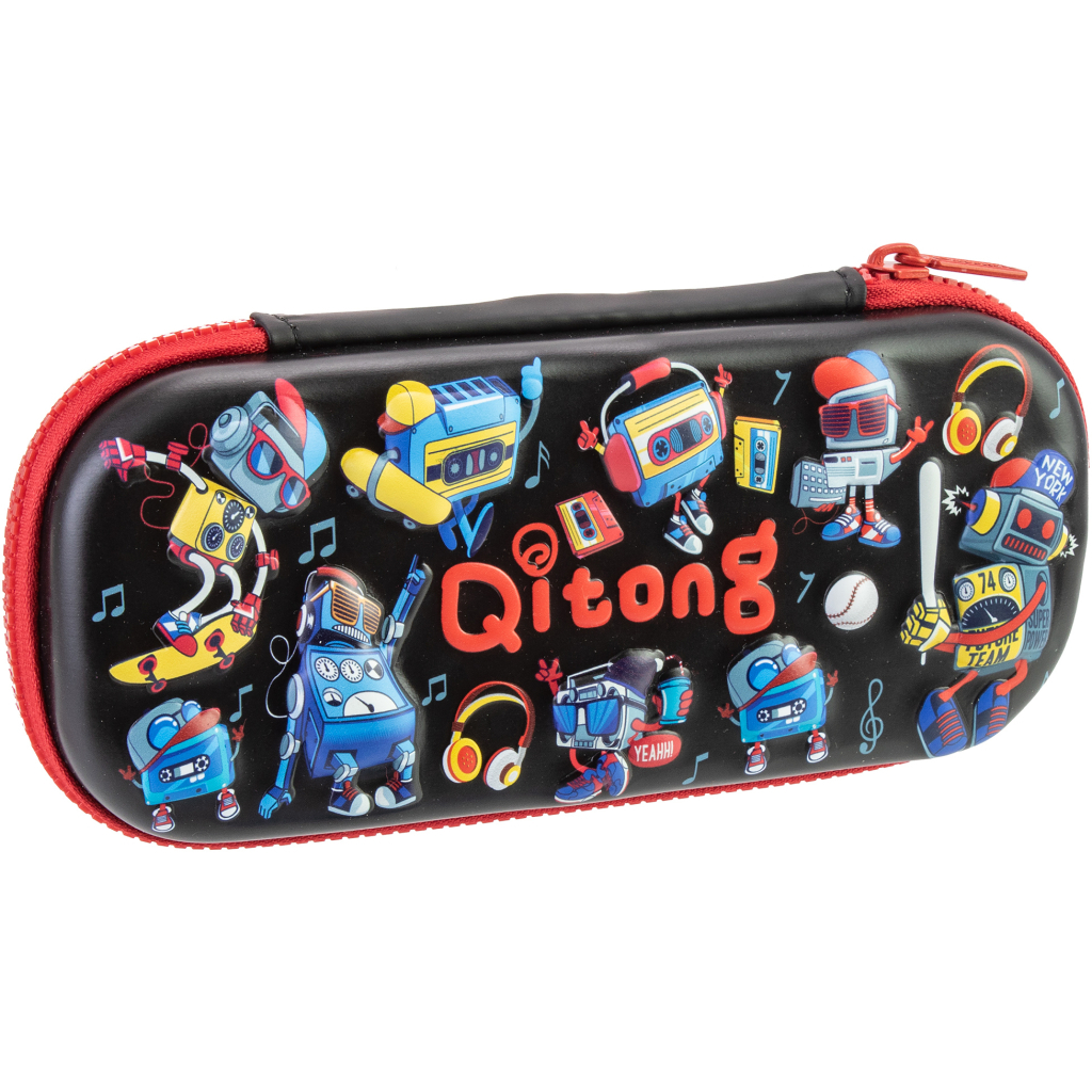 Пенал Cool For School 1 відділення з органайзером чорний (QT-5772-Black) - зображення 1