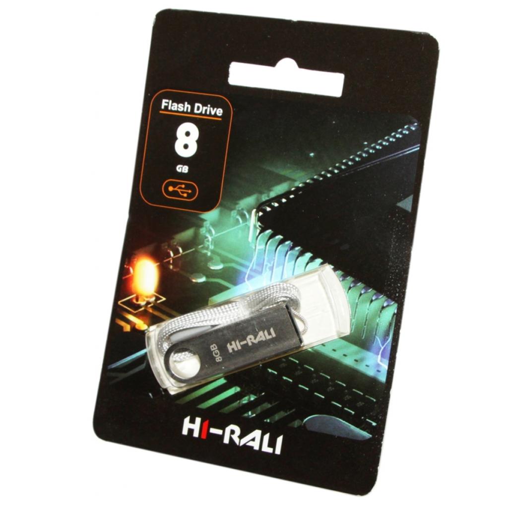 USB флеш накопичувач Hi-Rali 8GB Shuttle Series Silver USB 2.0 (HI-8GBSHSL) - зображення 1