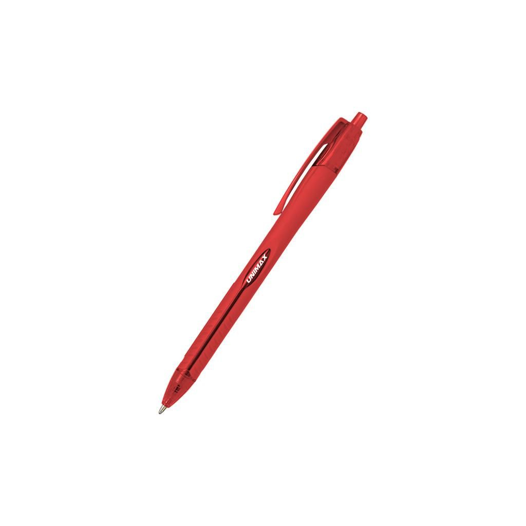 Ручка кулькова Unimax автоматична Aerogrip 0.7 мм Червона (UX-136-06) - зображення 1