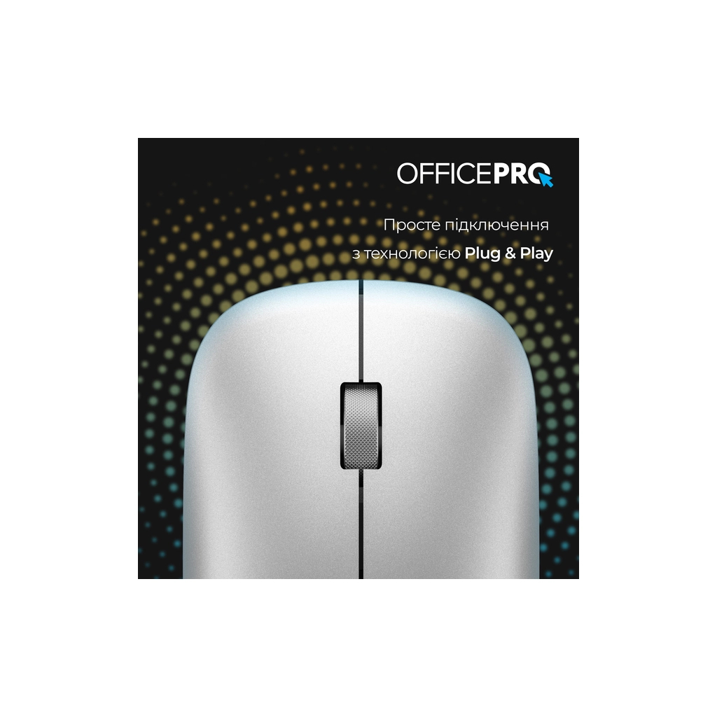 Мишка OfficePro M225S Silent Click Wireless Silver (M225S) - зображення 8