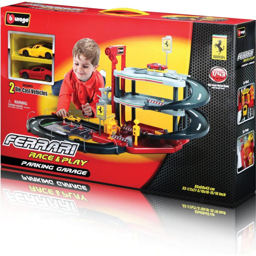 Ігровий набір Bburago Гараж Ferrari (3 рівні, 2 машинки 1:43) (18-31204) - зображення 3