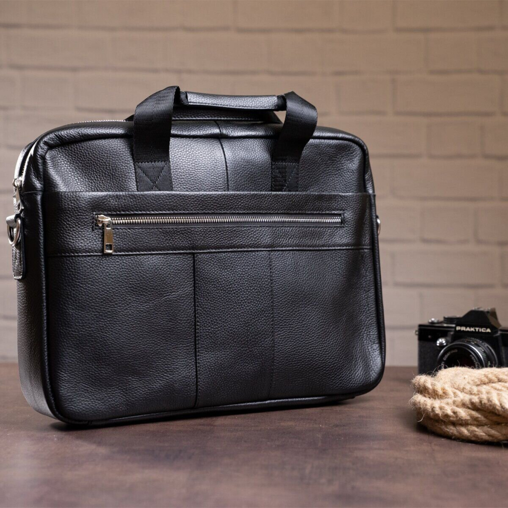 Сумка Vintage Шкіряна Чорна (14794) - зображення 5