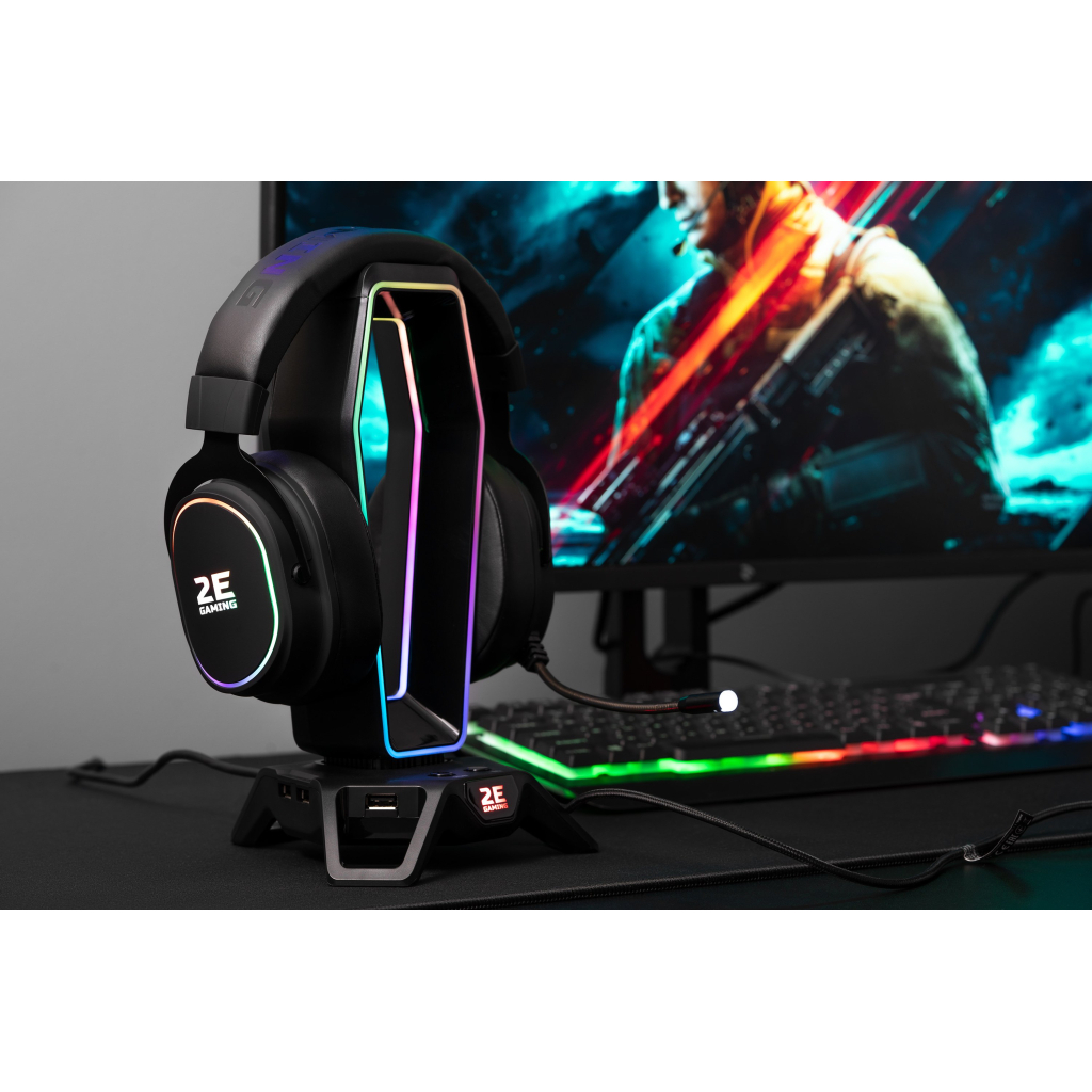Навушники 2E Gaming HG350 RGB USB 7.1 Black (2E-HG350BK-7.1) - зображення 2