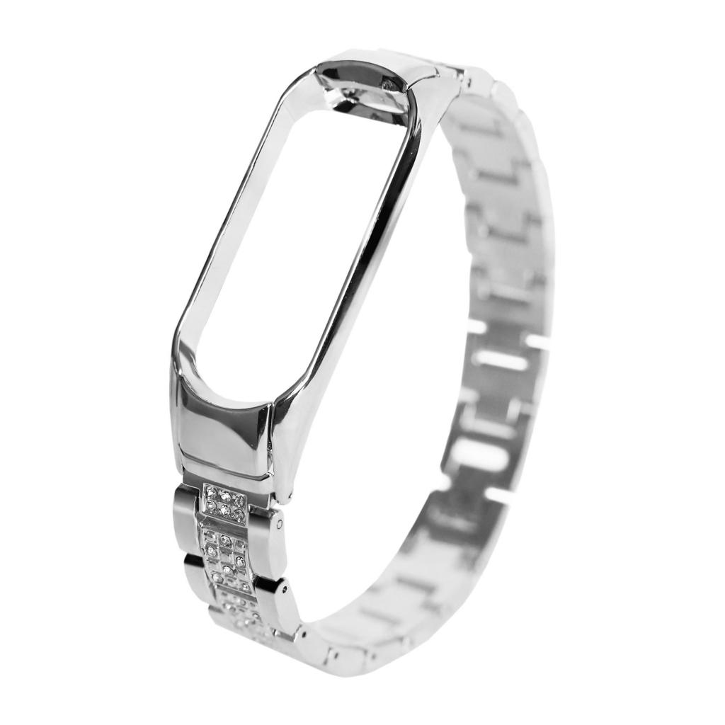 Ремінець до фітнес браслета XoKo Metal для Xiaomi Mi Band 3/4 Silver Diamond (XK-XM-NV-SLDM) - зображення 1