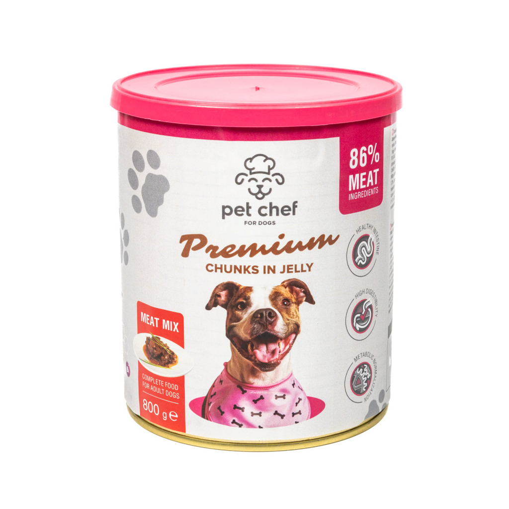 Вологий корм для собак Pet Chef М'ясний мікс 800 г (4820255193649) - зображення 5