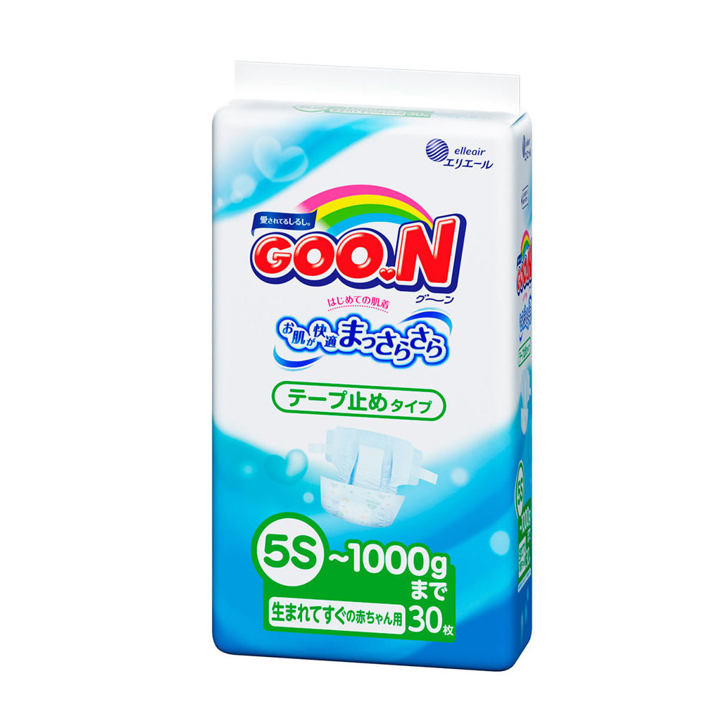 Підгузки GOO.N для маловагих новонароджених 5S до 1 кг 30 шт. (753863) - зображення 2