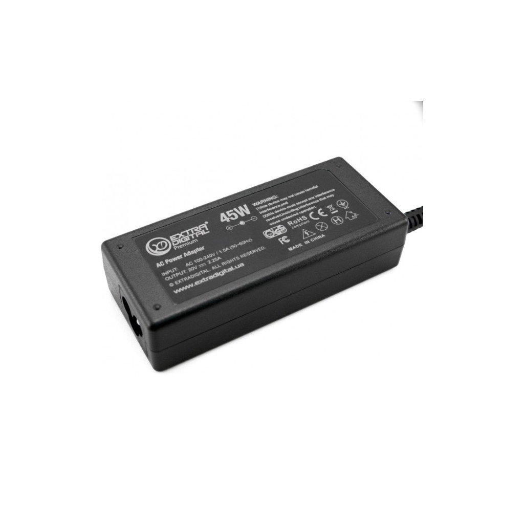 Блок живлення до ноутбуку Extradigital Lenovo 20V, 2.25A, 45W (4.0x1.7) (PSL3864) - зображення 3