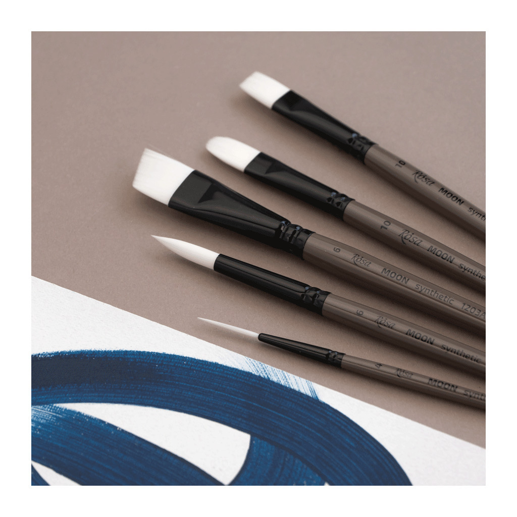 Пензлик для малювання Rosa Синтетика кругла, MOON 1203R, №0 (4823098533948) - зображення 3