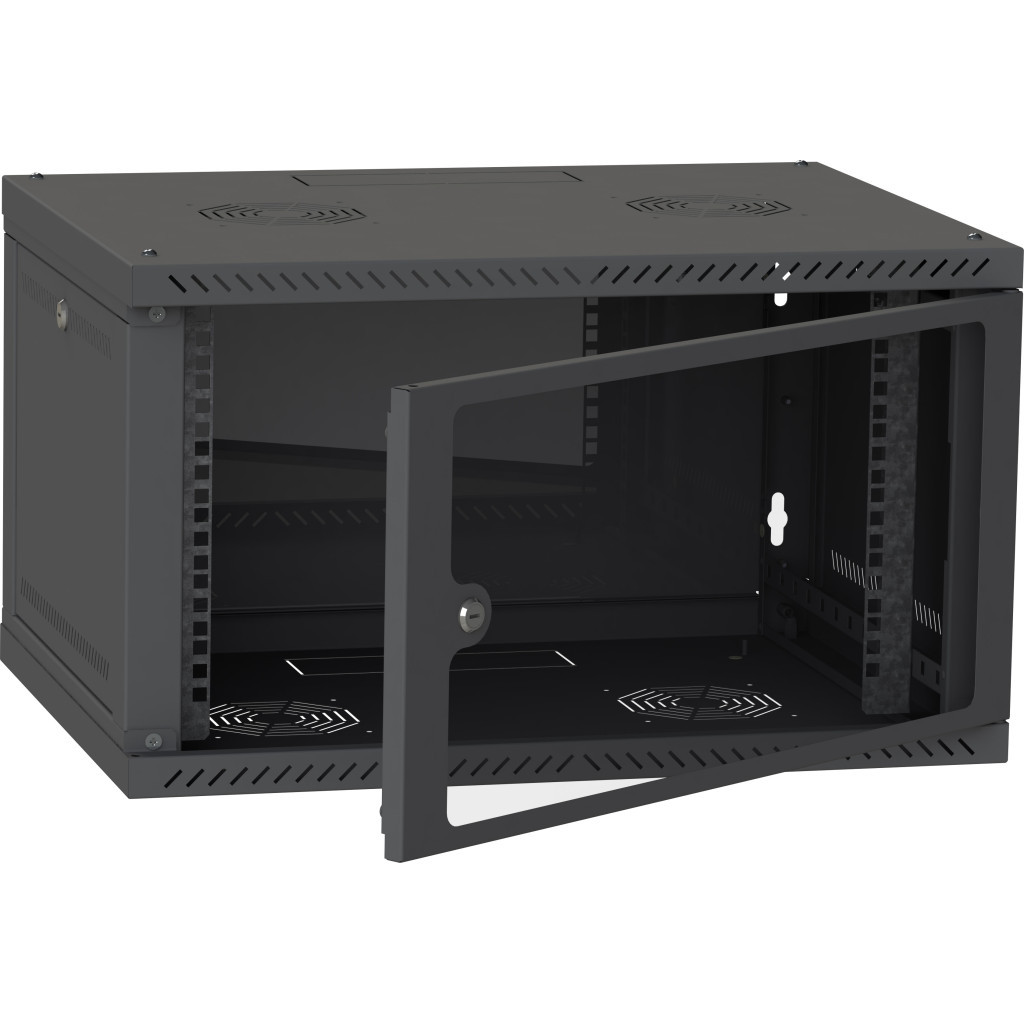 Шафа настінна Ipcom 6U, 600*350, RAL9005 (СН-6U-060х035-ДС-9005) - зображення 3