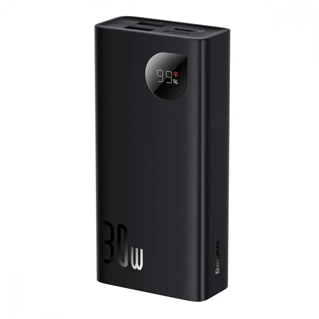 Батарея універсальна Baseus Adaman2 10000mAh 30W, PD, QC, SCP, Black (PPAD040001) - изображение 3