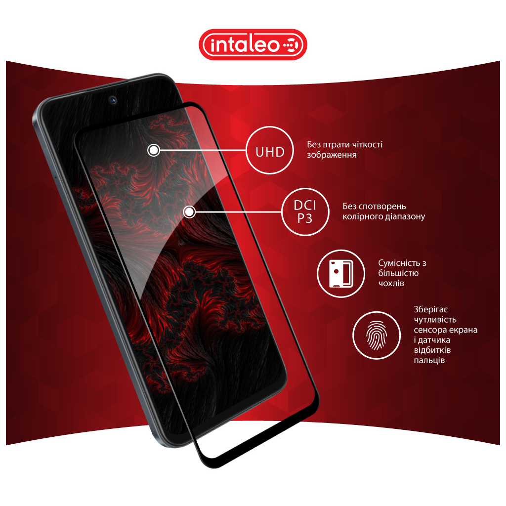 Скло захисне Intaleo Full Glue Tecno Spark Go 1 Black (1283126607783) - зображення 4