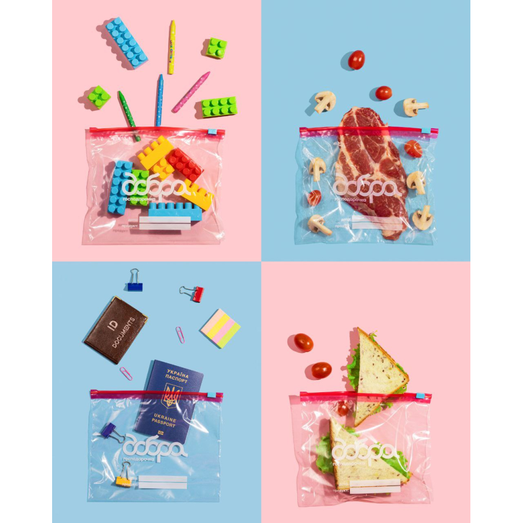 Пакети з застібкою Добра Господарочка Для зберігання та заморозки 1 л 10 шт. (4820086523240) - зображення 2