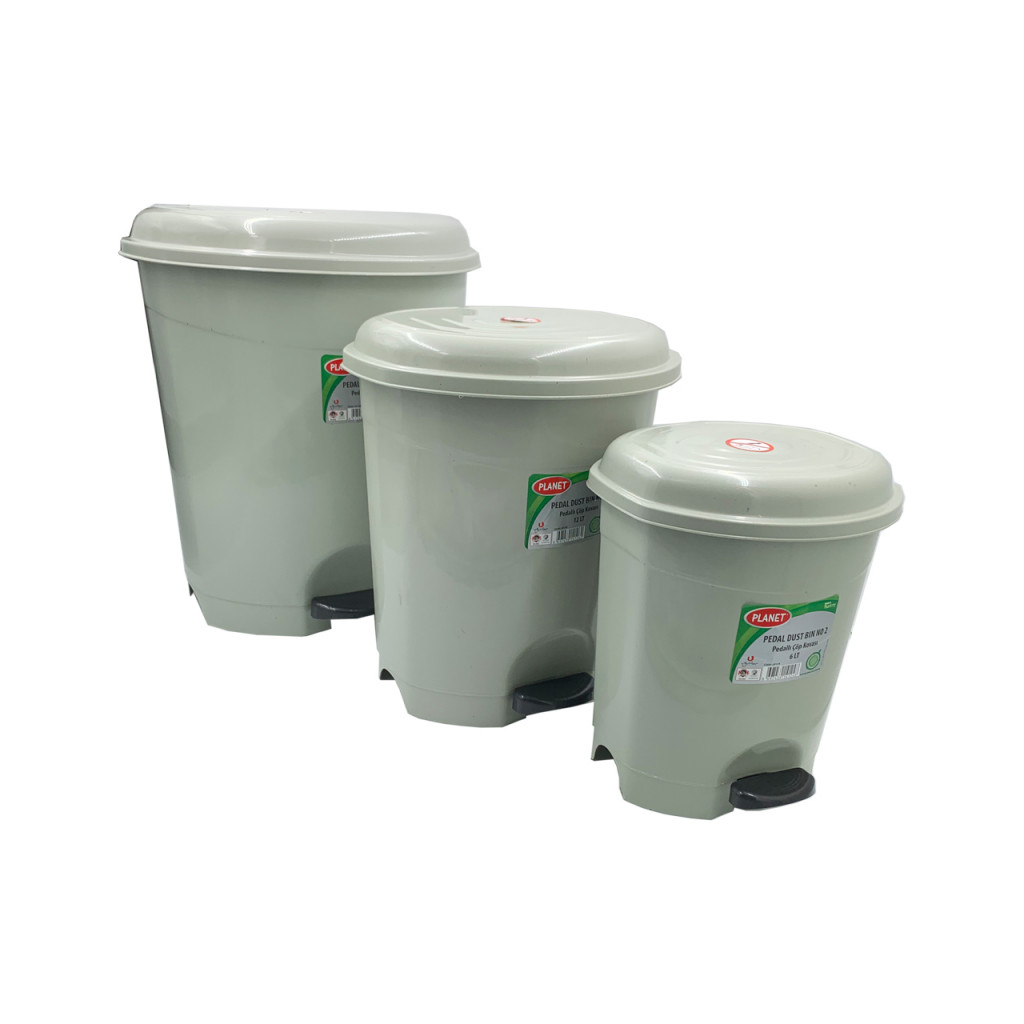 Контейнер для сміття Planet Household №3 з педаллю сірий 12 л (10341) - изображение 6