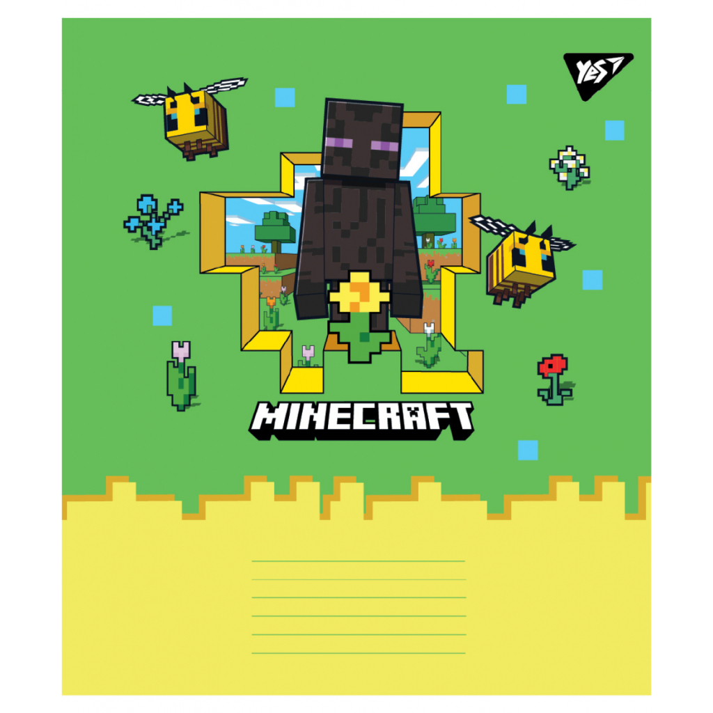 Зошит Yes Minecraft Spring А5 12 аркушів коса лінія (767592) - зображення 4