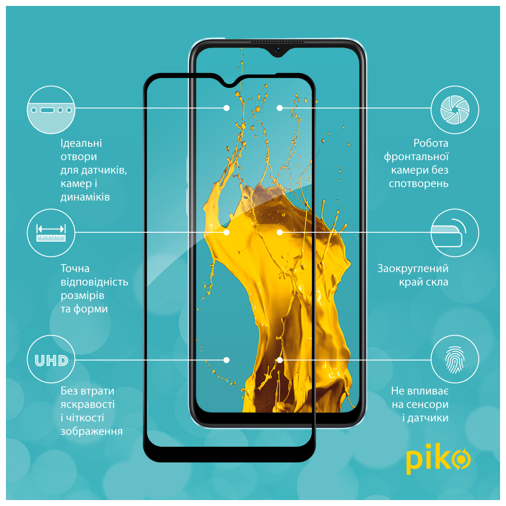 Скло захисне Piko Full Glue Oppo A57S Black (1283126576744) - зображення 2
