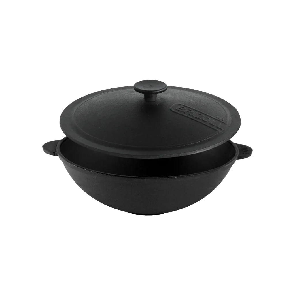 Сковорода Brizoll чавунна WOK з чавунною кришкою 4,7 л 300х103 мм (W30-1) - зображення 1