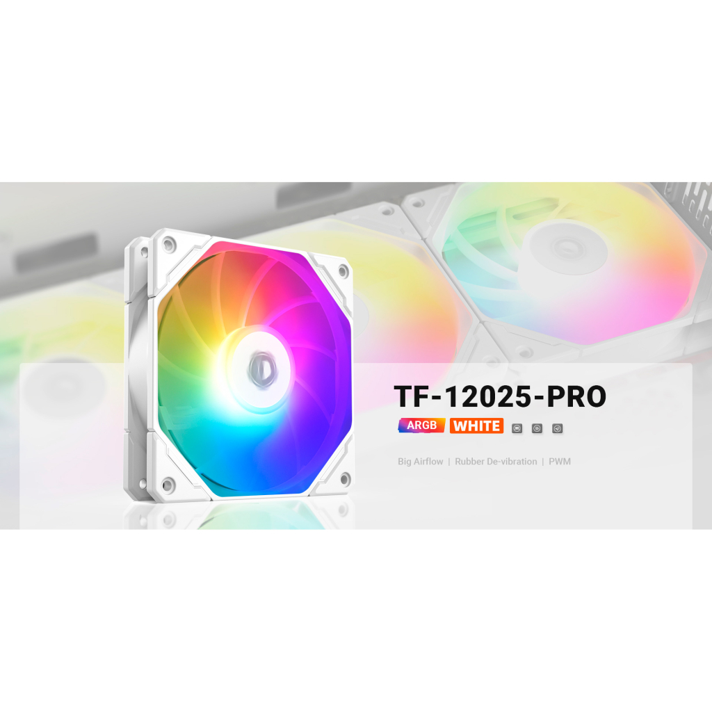Кулер до корпусу ID-Cooling Вентилятор ID-Cooling TF-12025-Pro ARGB White (TF-12025-PRO-ARGB-WHITE) - зображення 7
